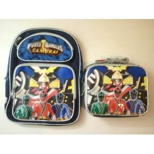  Power Rangers Samurai Large Backpack + Lunch Bag SET 