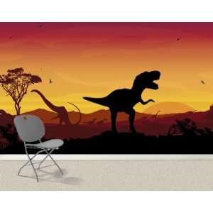    Age of Dinosaurs Red/Violet Pre Pasted Mural