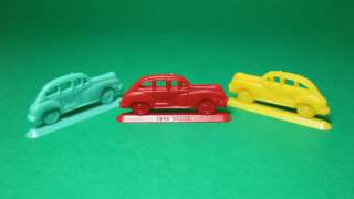 Vintage Hard Plastic Manufacturer ID Toy Model Lot of 3   1946 Dodge 