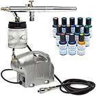Dual Action Cake Decorating Airbrush, Compressor & Food Color Kit 