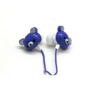  Cute New Style Purple Bear Headphone Electronics