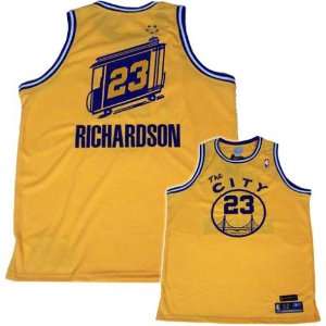 Reebok Golden State Warriors #23 Jason Richardson Gold Hardwood 