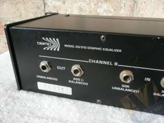 BiAmp Systems 210 Stereo Graphic Equalizer EQ Dual Channel 10 Band 