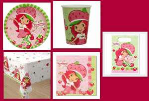 STRAWBERRY SHORTCAKE Party PLATE CUP 2TC BAGS x16 Favor  
