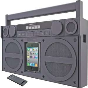 NEW Portable FM Stereo Retro Style Boombox with iPod/iPhone Dock (Home 