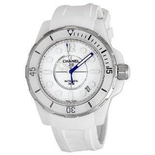 Chanel Womens H2560 J12 White Rubber Strap Watch