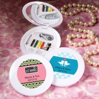     with these Personalized Expressions Collection sewing kit favors