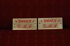 Tannoy GRF Badge for all vintage GRF Tannoy cabs pair  