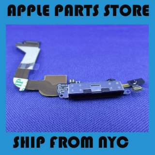 Black OEM iPHONE 4 4G CHARGE PORT DOCK CONNECTOR FLEX CABLE US  