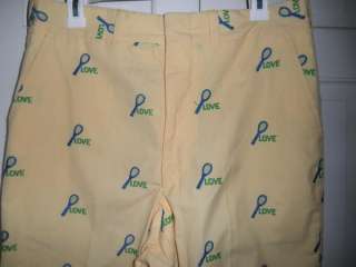 vintage love embroidered tennis racket pants 32 waist  
