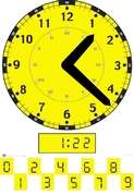   TELLING TIME CLASS CLOCK KIT MAGNET STUDENT CLOCK FLASH CARDS  