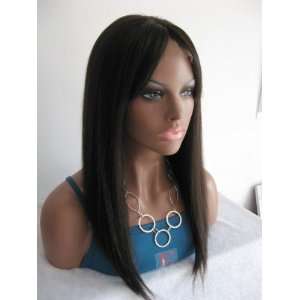  100% INDIAN REMY HUMAN HAIR FULL LACE WIG YAKI STRAIGHT 