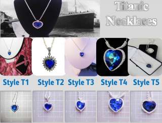 LOT Titanic Necklace Collection Set All (5) Styles Heart of the Ocean 