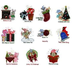 Artista Embroidery Card CHRISTMAS SMILES APPLIQUE  Kitchen 