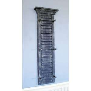 Distressed Shabby Chic Shutter Shelf with Pegs 