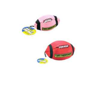   Tuff Squeaks Mini Football Ballistic Nylon Dog Squeak Float Fetch Toy
