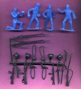   Revolutionary War Toy Soldiers 8 in 4 poses with Weapons, 54mm  