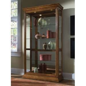  Pulaski Golden Oak 6 Shelf Curio Cabinet Furniture 