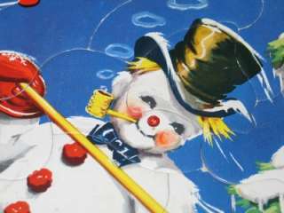 1951 Whitman Frosty The Snowman Frame Tray Puzzle 1950s  