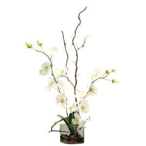  38 Artificial Creme Orchid and Curly Willow Silk Flower 