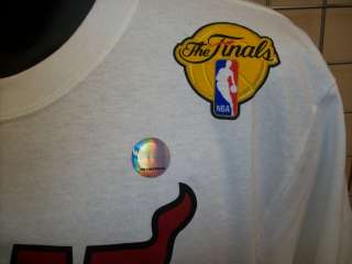 Miami Heat Lebron James WHT NBA FINALS T Shirt sz XL  