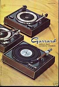 GARRARD COMPARATOR AUTOMATIC TURNTABLES   1969  