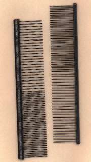 Black Metal Teflon Comb Grooming Dogs and Cats  