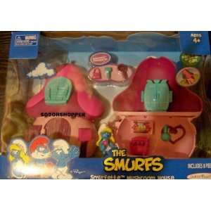  THE SMURFS SMURFETTES MUSHROOM HOUSE Toys & Games