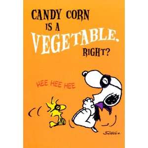  Halloween Greeting Card Peanuts Snoopy Candy Corn Is A 