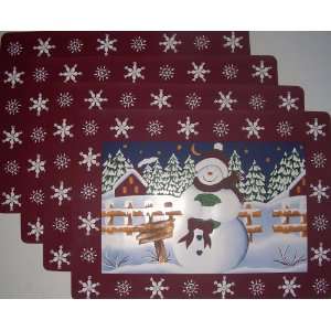  Christmas Snowman Placemats (Set of 4)