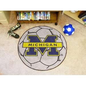  University of Michigan Soccer Ball Rug