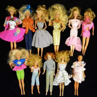Vintage BARBIE Mattel DOLLS 1963 Midge FRIENDS 11 pieces LOT TNT Twist 