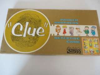 Vintage CLUE 1963 Board Game 100% COMPLETE  