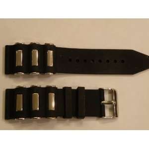   24mm Rubber Watch Band,strap,any Watch/black 