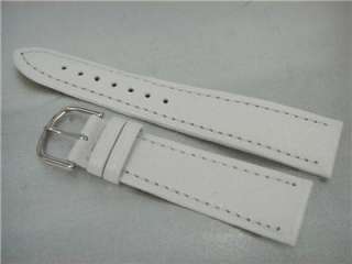ITALIAN CALF LEATHER REPLACEMENT WATCH BAND 20MM WHITE  