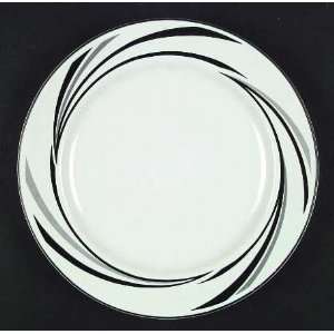  Tienshan Stoneware, Infinity, DINNER PLATE (Black/white 