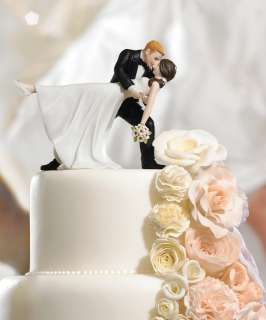  Dip Dancing Couple Wedding Cake Topper Custom Colors Available