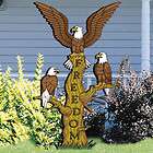 Freedom Eagles Totem Tree Yard Art Decoration