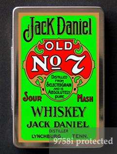JACK DANIEL WHISKEY Green Metal Business Card Holder  