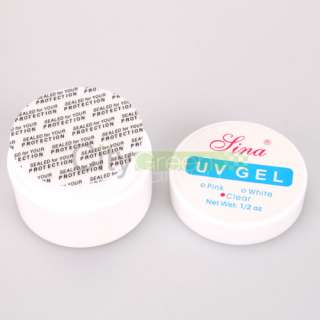   Nail Art UV Gel Builder Tips Glue Pink/White/Clear US Seller  
