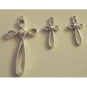  Swarovski Cross Pendant and Earring Set Arts, Crafts 