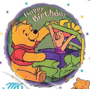 Winnie The Pooh Piglet Happy Birthday Mylar Balloon  
