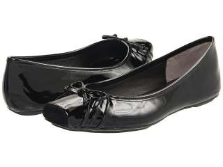 JESSICA SIMPSON Leve BLACK Flats Shoes Womens Patent Leather Bow New 