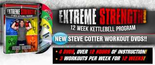 Steve Cotter   Extreme Strength   12 week Kettlebell DVD   Brand NEW 