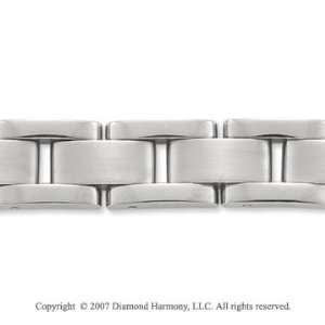    Sleek Classic Style Wide 11mm Mens Titanium Bracelet Jewelry