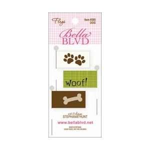  Bella Blvd Stick Pin Paper Flags 3/Pkg Dog; 8 Items/Order 