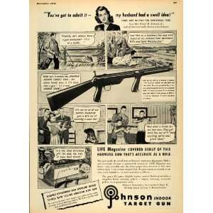  1947 Ad Johnson Target Gun Rifle Hunting Algonquin Club 