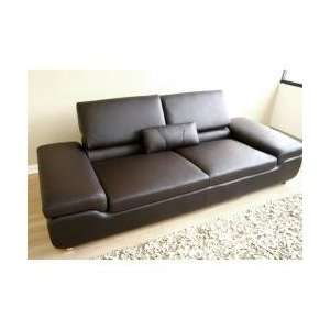  Leather Sofa   3 Seater Chair in Dark Brown   LUXURY 
