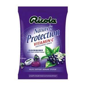 Ricola NatureS Protection Vitamin C Supplement Drops, Elderberry   24 