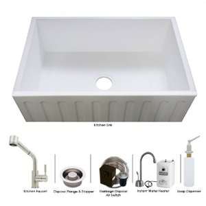   Kitchen Sink Faucet and Hot Water Dispenser Combo